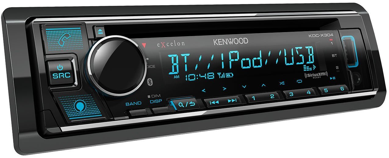 Kenwood Excelon KDC-X304 1-DIN CD Receiver with Bluetooth - Image 2