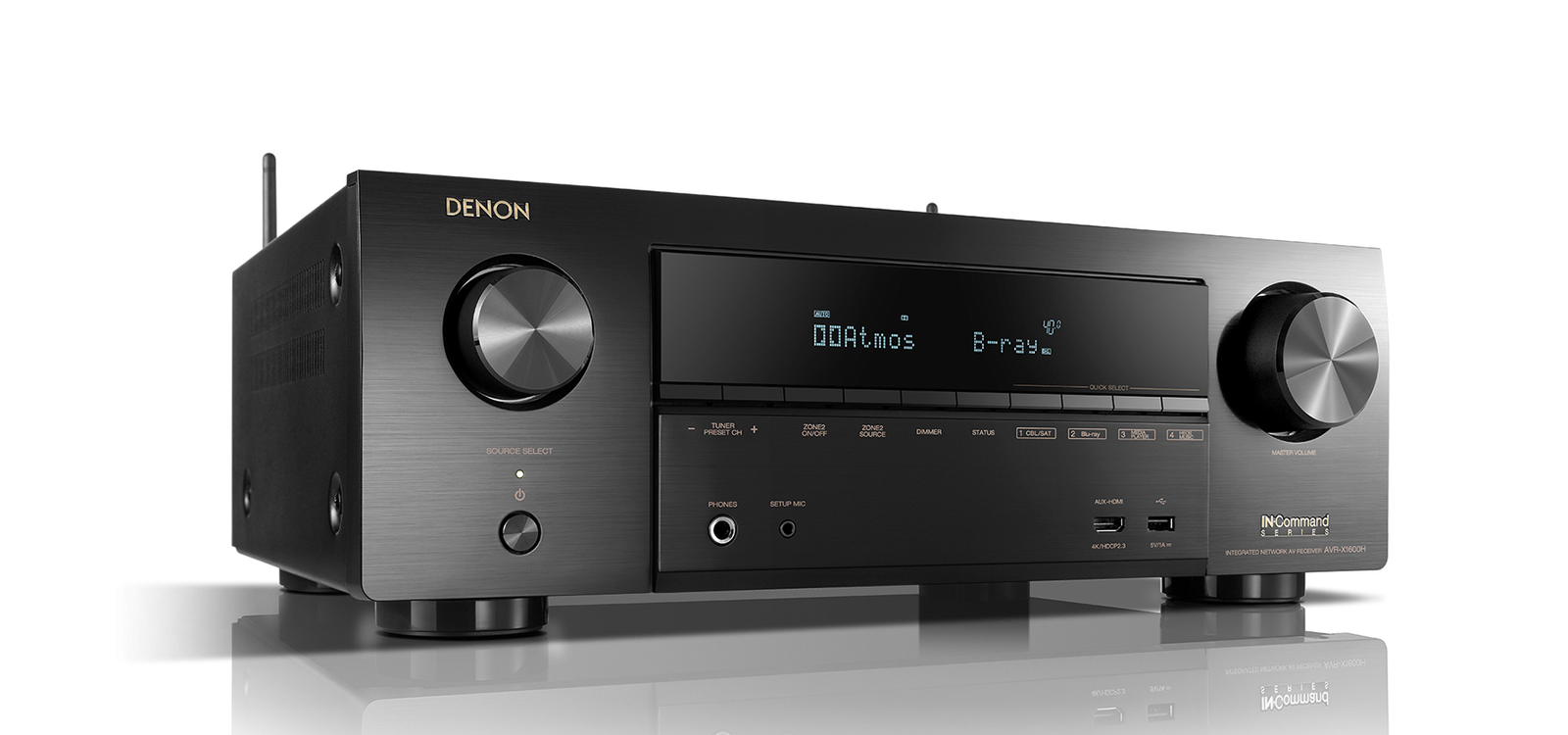 DENON AVR-X1600H (2019) 7.2ch 4K Ultra HD AV Receiver with 3D Audio and HEOS Built-in®